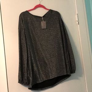 Beautiful silver sparkle blouse